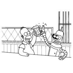 Dessin à colorier: Futurama (Dessins animés et séries animées) #48367 - Coloriages à Imprimer Gratuits
