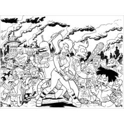 Dessin à colorier: Futurama (Dessins animés et séries animées) #48373 - Coloriages à Imprimer Gratuits