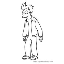Dessin à colorier: Futurama (Dessins animés et séries animées) #48411 - Coloriages à Imprimer Gratuits
