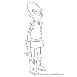 Dessin à colorier: Futurama (Dessins animés et séries animées) #48412 - Coloriages à Imprimer Gratuits