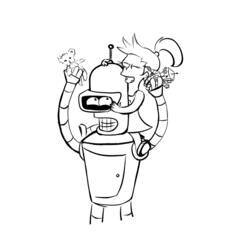 Dessin à colorier: Futurama (Dessins animés et séries animées) #48435 - Coloriages à Imprimer Gratuits