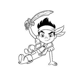 Dessin à colorier: Jake et les Pirates du Pays imaginaire (Dessins animés et séries animées) #42268 - Coloriages à Imprimer Gratuits