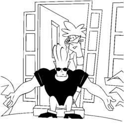 Dessin à colorier: Johny Bravo (Dessins animés et séries animées) #35229 - Coloriages à Imprimer Gratuits