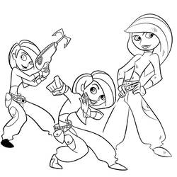Dessin à colorier: Kim Possible (Dessins animés et séries animées) #212328 - Coloriages à Imprimer Gratuits
