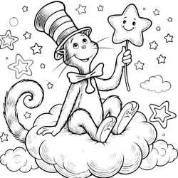 Dessin à colorier: Le Chat Chapeauté (Dessins animés et séries animées) #220488 - Coloriages à Imprimer Gratuits