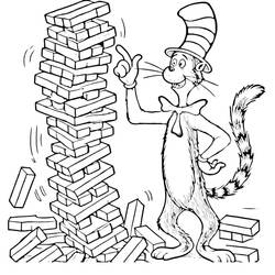 Dessin à colorier: Le Chat Chapeauté (Dessins animés et séries animées) #220489 - Coloriages à Imprimer Gratuits