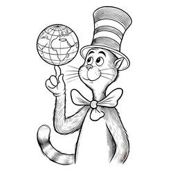 Dessin à colorier: Le Chat Chapeauté (Dessins animés et séries animées) #220491 - Coloriages à Imprimer Gratuits