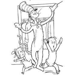 Dessin à colorier: Le Chat Chapeauté (Dessins animés et séries animées) #220495 - Coloriages à Imprimer Gratuits