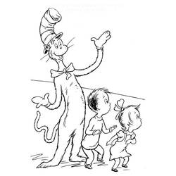 Dessin à colorier: Le Chat Chapeauté (Dessins animés et séries animées) #220500 - Coloriages à Imprimer Gratuits