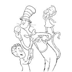 Dessin à colorier: Le Chat Chapeauté (Dessins animés et séries animées) #220501 - Coloriages à Imprimer Gratuits