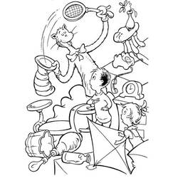 Dessin à colorier: Le Chat Chapeauté (Dessins animés et séries animées) #220503 - Coloriages à Imprimer Gratuits