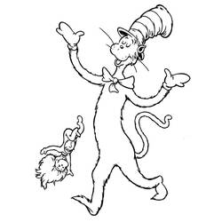 Dessin à colorier: Le Chat Chapeauté (Dessins animés et séries animées) #220505 - Coloriages à Imprimer Gratuits