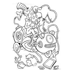 Dessin à colorier: Le Chat Chapeauté (Dessins animés et séries animées) #220507 - Coloriages à Imprimer Gratuits