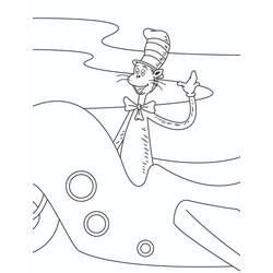 Dessin à colorier: Le Chat Chapeauté (Dessins animés et séries animées) #220510 - Coloriages à Imprimer Gratuits