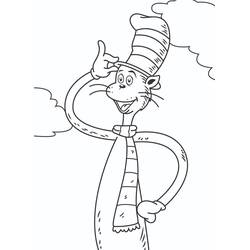 Dessin à colorier: Le Chat Chapeauté (Dessins animés et séries animées) #220512 - Coloriages à Imprimer Gratuits