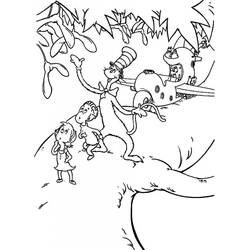Dessin à colorier: Le Chat Chapeauté (Dessins animés et séries animées) #220518 - Coloriages à Imprimer Gratuits