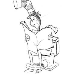 Dessin à colorier: Le Chat Chapeauté (Dessins animés et séries animées) #220519 - Coloriages à Imprimer Gratuits