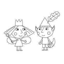 Dessins à colorier: Le Petit Royaume De Ben Et Holly - Coloriages à Imprimer Gratuits