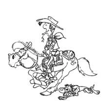 Dessin à colorier: Lucky Luke (Dessins animés et séries animées) #25512 - Coloriages à Imprimer Gratuits