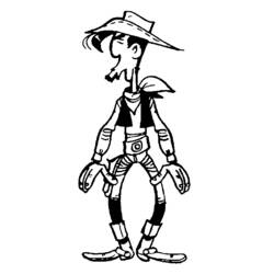Dessin à colorier: Lucky Luke (Dessins animés et séries animées) #25633 - Coloriages à Imprimer Gratuits