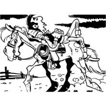 Dessins à colorier: Lucky Luke - Coloriages à Imprimer Gratuits