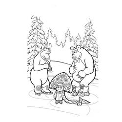 Dessin à colorier: Masha Et Michka (Dessins animés et séries animées) #215907 - Coloriages à Imprimer Gratuits