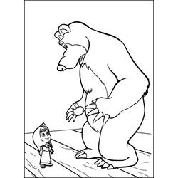 Dessin à colorier: Masha Et Michka (Dessins animés et séries animées) #215912 - Coloriages à Imprimer Gratuits