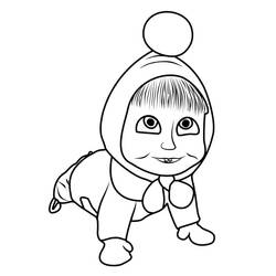 Dessin à colorier: Masha Et Michka (Dessins animés et séries animées) #215920 - Coloriages à Imprimer Gratuits