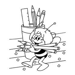 Coloriage gratuit Maya l'abeille (Dessins animés et séries animées) #202577 à colorier aux crayons