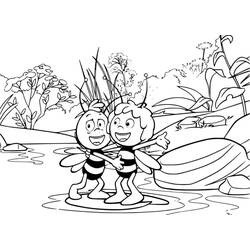 Coloriage Maya l'abeille (Dessins animés et séries animées) #202603 à imprimer et colorier