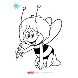 Dessin à colorier: Maya l'abeille (Dessins animés et séries animées) #28213 - Coloriages à Imprimer Gratuits