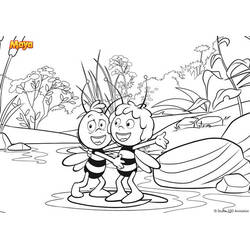Dessin à colorier: Maya l'abeille (Dessins animés et séries animées) #28214 - Coloriages à Imprimer Gratuits