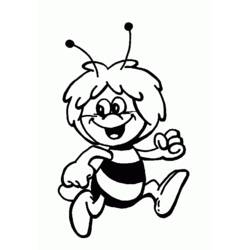 Dessin à colorier: Maya l'abeille (Dessins animés et séries animées) #28215 - Coloriages à Imprimer Gratuits