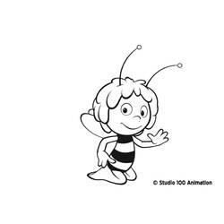Dessin à colorier: Maya l'abeille (Dessins animés et séries animées) #28221 - Coloriages à Imprimer Gratuits