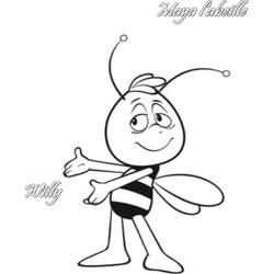 Dessin à colorier: Maya l'abeille (Dessins animés et séries animées) #28233 - Coloriages à Imprimer Gratuits