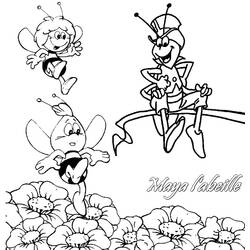 Dessin à colorier: Maya l'abeille (Dessins animés et séries animées) #28255 - Coloriages à Imprimer Gratuits