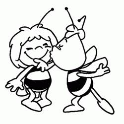 Dessin à colorier: Maya l'abeille (Dessins animés et séries animées) #28263 - Coloriages à Imprimer Gratuits