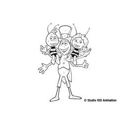 Dessin à colorier: Maya l'abeille (Dessins animés et séries animées) #28274 - Coloriages à Imprimer Gratuits