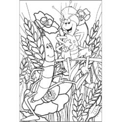 Dessin à colorier: Maya l'abeille (Dessins animés et séries animées) #28278 - Coloriages à Imprimer Gratuits