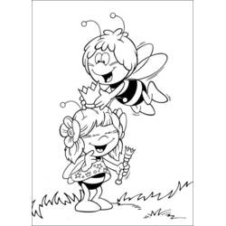 Dessin à colorier: Maya l'abeille (Dessins animés et séries animées) #28335 - Coloriages à Imprimer Gratuits