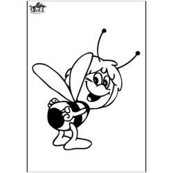 Dessin à colorier: Maya l'abeille (Dessins animés et séries animées) #28349 - Coloriages à Imprimer Gratuits