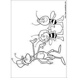 Dessin à colorier: Maya l'abeille (Dessins animés et séries animées) #28391 - Coloriages à Imprimer Gratuits