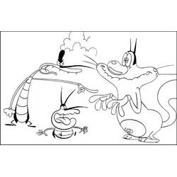 Dessin à colorier: Oggy et les Caffards (Dessins animés et séries animées) #37873 - Coloriages à Imprimer Gratuits