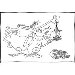 Dessin à colorier: Oggy et les Caffards (Dessins animés et séries animées) #37878 - Coloriages à Imprimer Gratuits