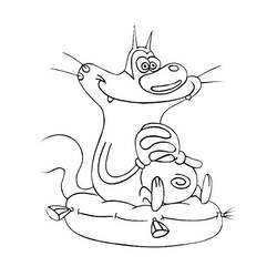 Dessin à colorier: Oggy et les Caffards (Dessins animés et séries animées) #37899 - Coloriages à Imprimer Gratuits