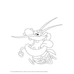 Dessin à colorier: Oggy et les Caffards (Dessins animés et séries animées) #37962 - Coloriages à Imprimer Gratuits