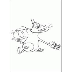 Coloriage Oggy et les Caffards (Dessins animés et séries animées) #38009 à imprimer et colorier