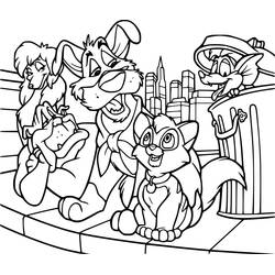 Dessin à colorier: Oliver et compagnie (Dessins animés et séries animées) #214619 - Coloriages à Imprimer Gratuits