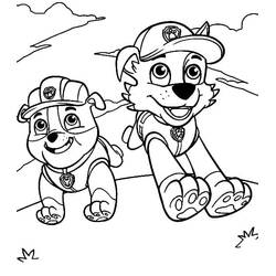 Dessin à colorier: Pat'Patrouille (Dessins animés et séries animées) #178183 - Coloriages à Imprimer Gratuits
