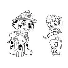 Dessin à colorier: Pat'Patrouille (Dessins animés et séries animées) #44268 - Coloriages à Imprimer Gratuits